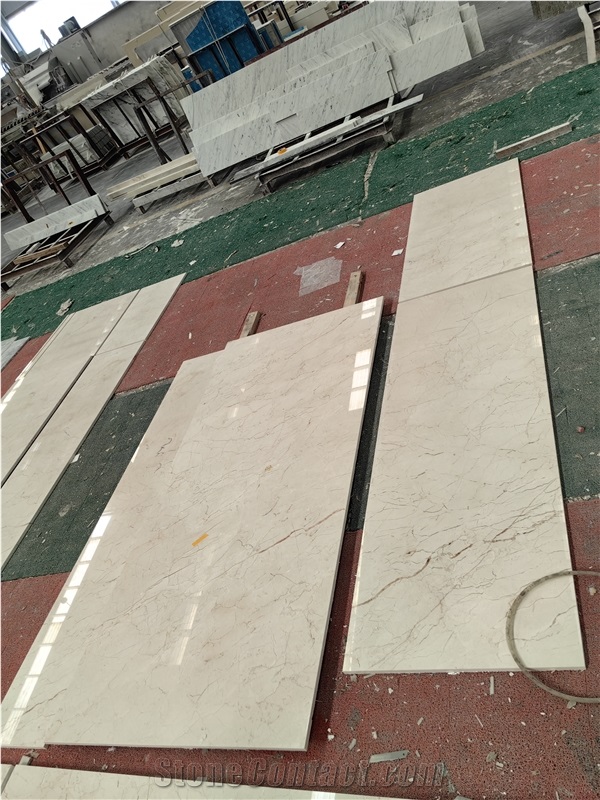 GOLDTOP Natural Golden Gream Marble Tiles For Hotel Project