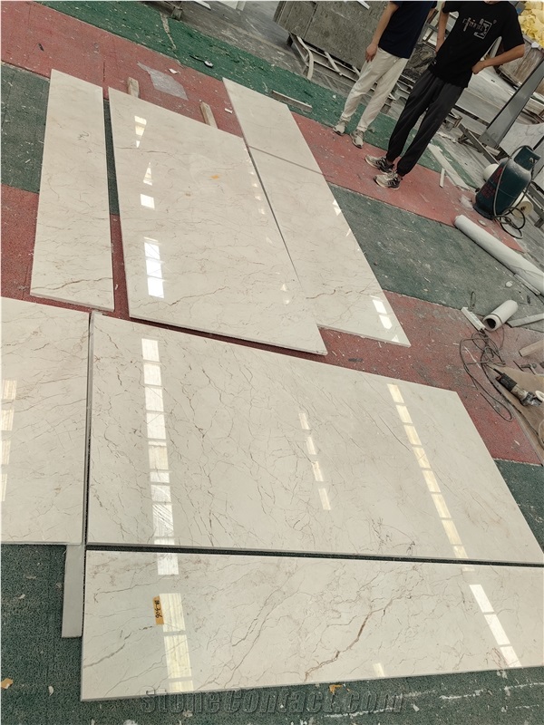 GOLDTOP Natural Golden Gream Marble Tiles For Hotel Project
