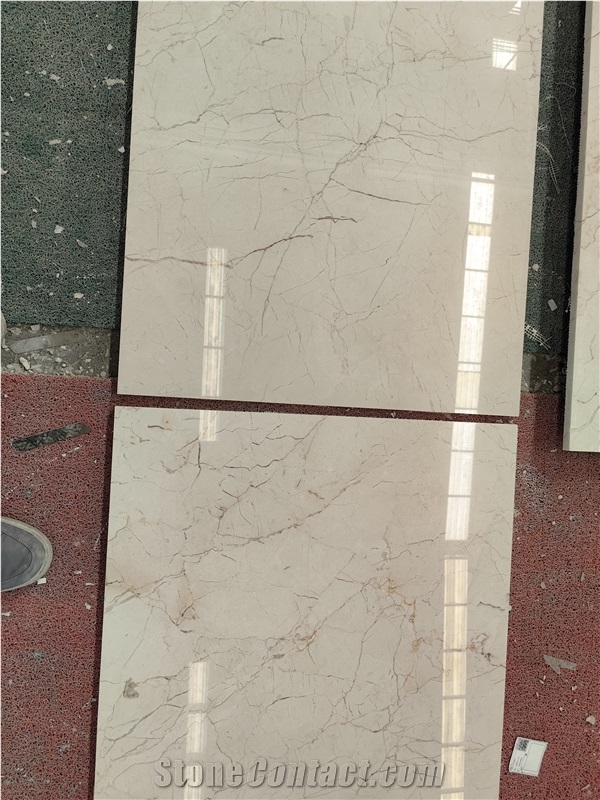 GOLDTOP Natural Golden Gream Marble Tiles For Hotel Project