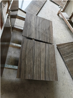 GOLDTOP Obama Wood Grain Brown Marble Tiles For Hotel