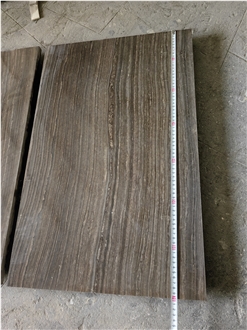 GOLDTOP Obama Wood Grain Brown Marble Tiles For Hotel