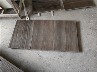 GOLDTOP Obama Wood Grain Brown Marble Tiles For Hotel