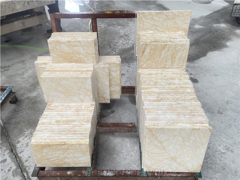 Natural Polished Spider Gold Mable Floor Tile
