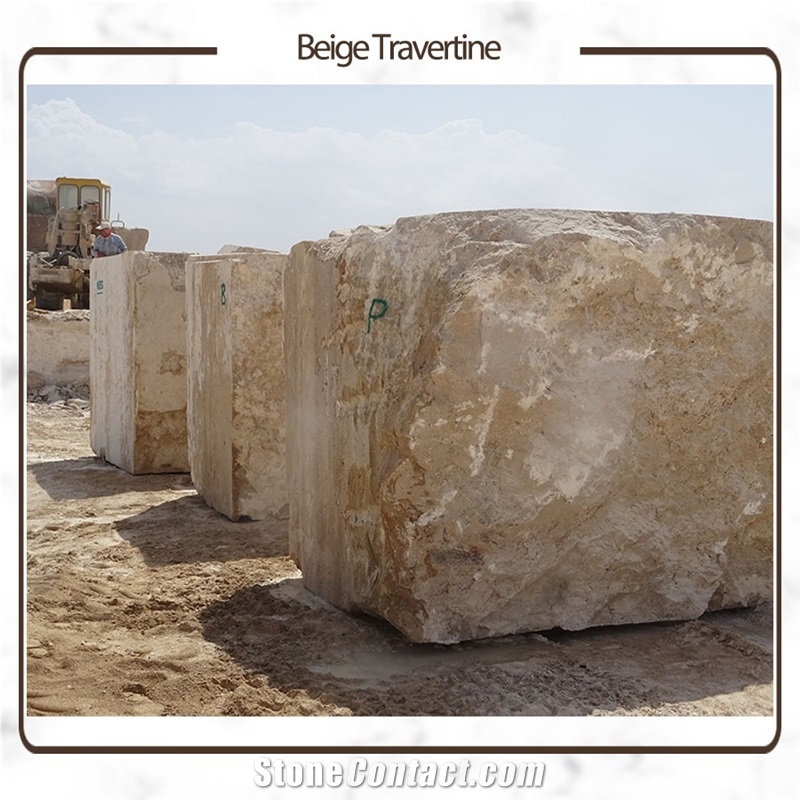 Isfahan Varton Petro Beige Travertine Blocks