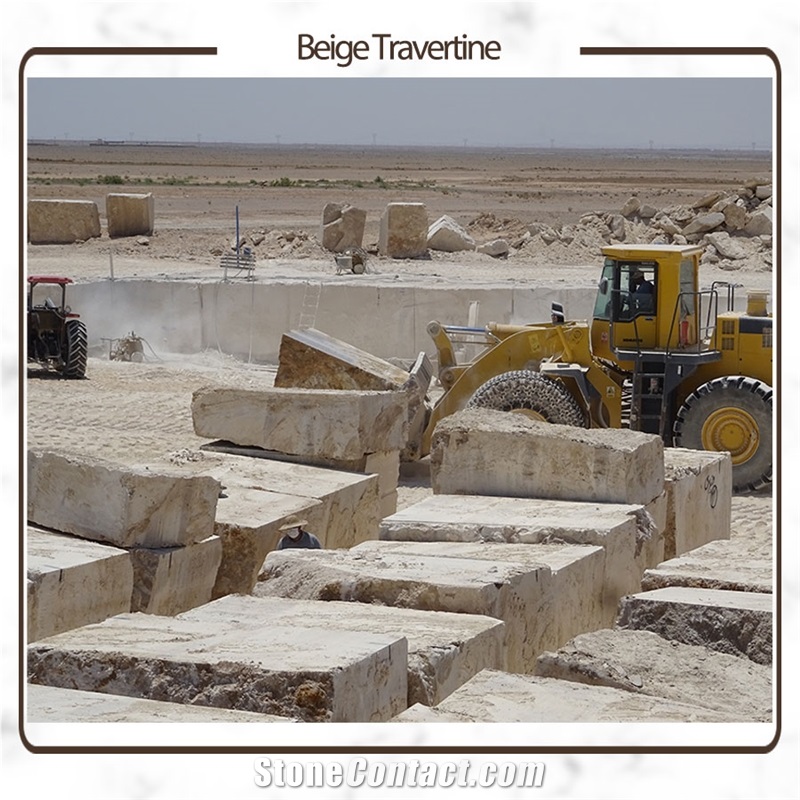 Isfahan Varton Petro Beige Travertine Blocks