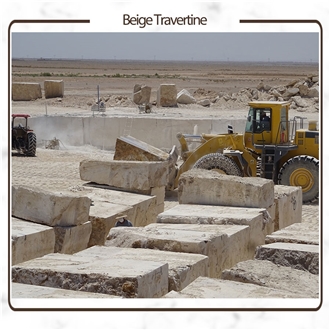 Isfahan Varton Petro Beige Travertine Blocks