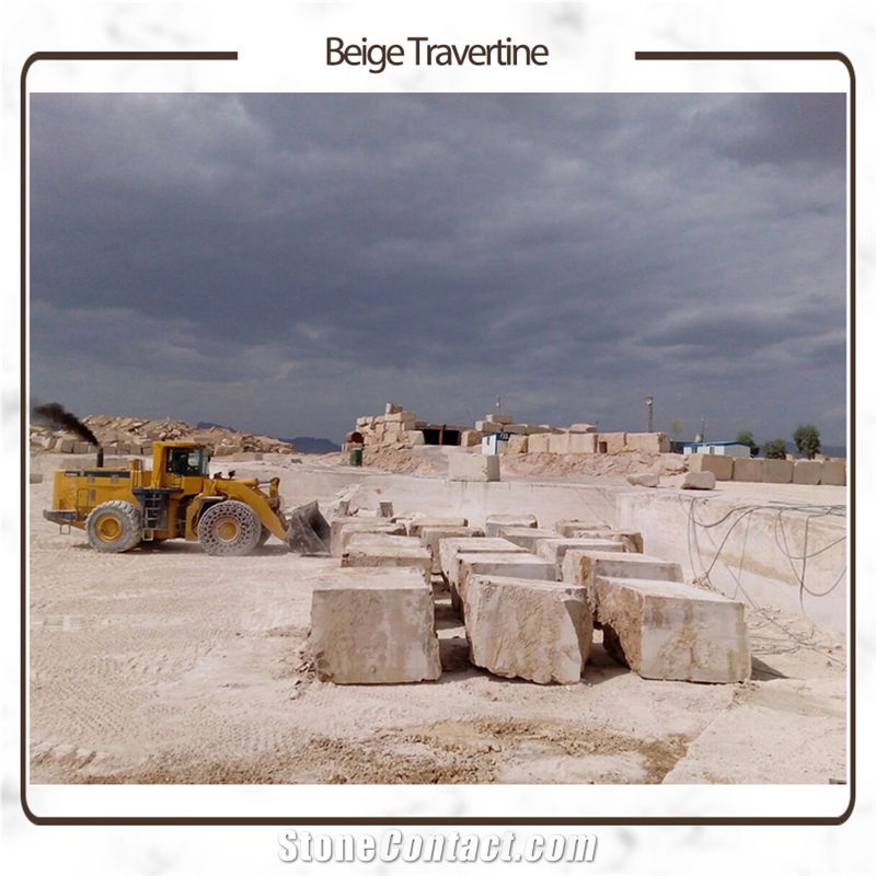 Isfahan Varton Petro Beige Travertine Blocks