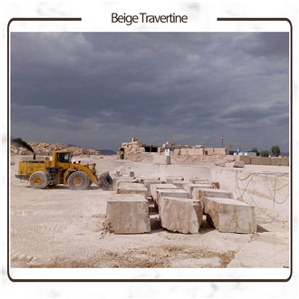 Isfahan Varton Petro Beige Travertine Blocks