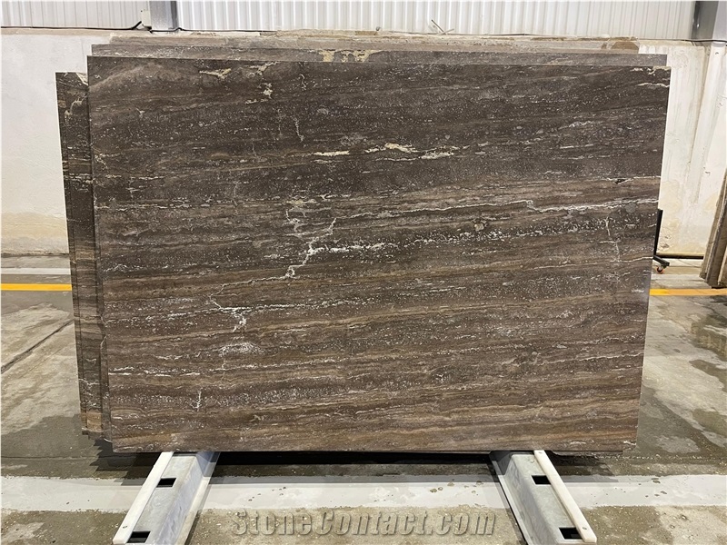 Dark Silver Travertine Slabs, Travertine Tiles