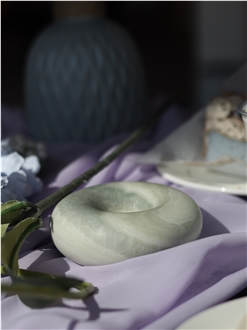 Blue Donut Shaped Onyx Stone Tray Home Decor Products