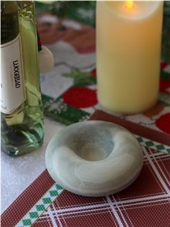 Blue Donut Shaped Onyx Stone Tray Home Decor Products
