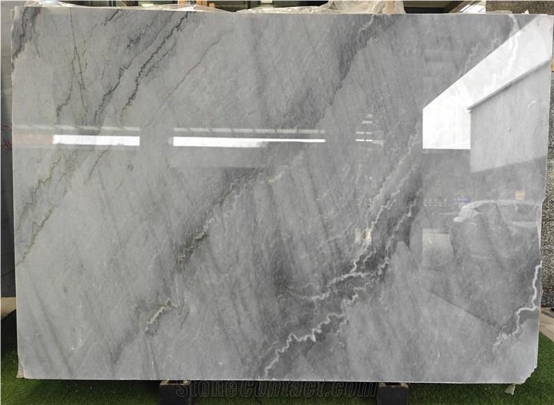 Bruce Grey Marble Slabs  For Bathroom Wall Background Wall