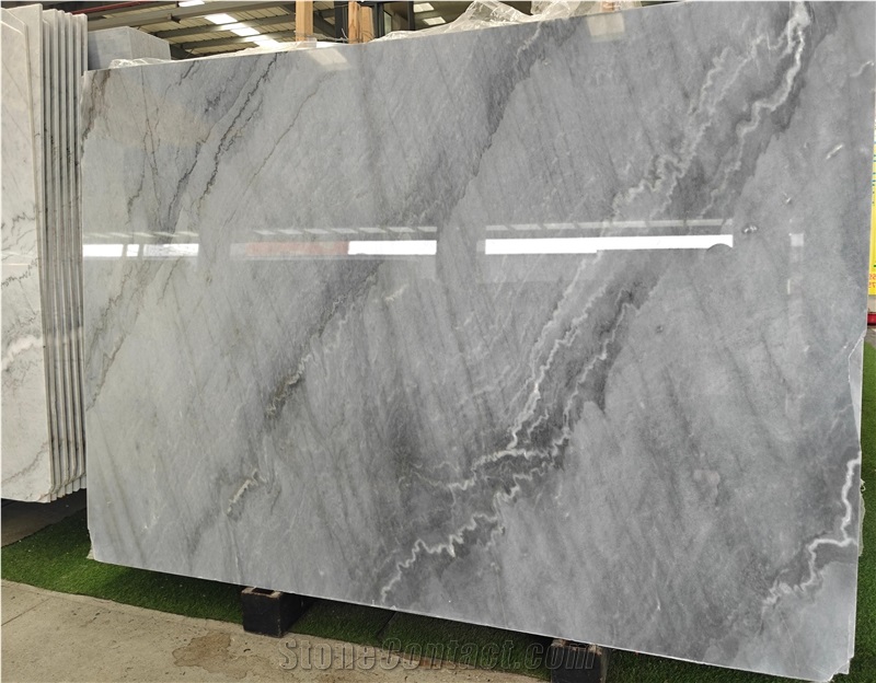 Bruce Grey Marble Slabs  For Bathroom Wall Background Wall