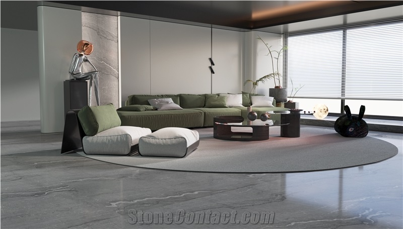 Bruce Grey Marble Slabs  For Bathroom Wall Background Wall
