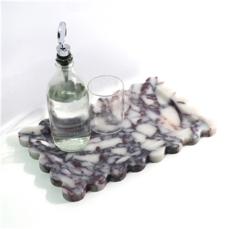 Calacatta Viola Purple Marble Tray Home Decor Products