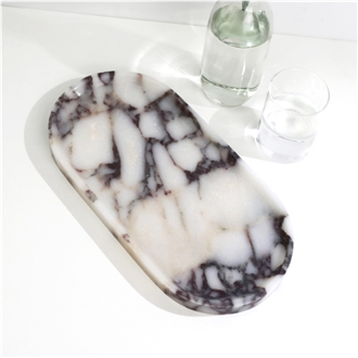 Calacatta Viola Purple Marble Tray Home Decor Products