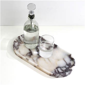 Calacatta Viola Purple Marble Tray Home Decor Products