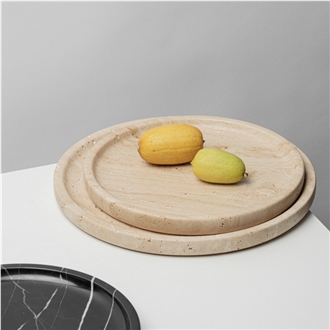 Custom Antique Travertine Display Tray Home Decor Products