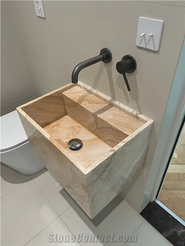 Custom Calacatta Macaubas Quartzite Bathroom Countertop