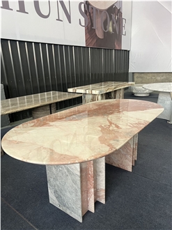 Customizable Size Natural Stone Dining Table Tops
