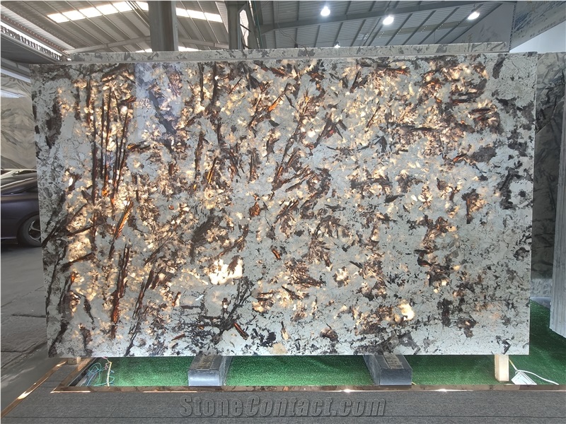 Customizable Splendor White Granite Natural Stone Slabs