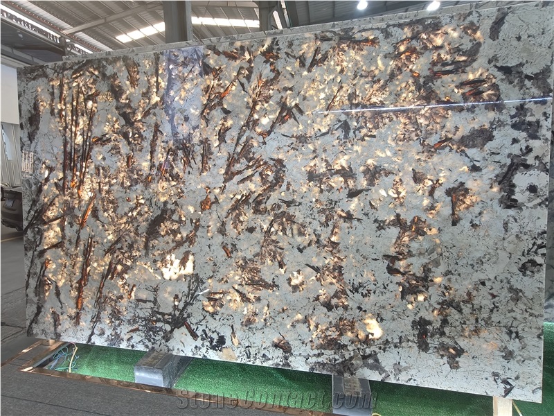 Customizable Splendor White Granite Natural Stone Slabs