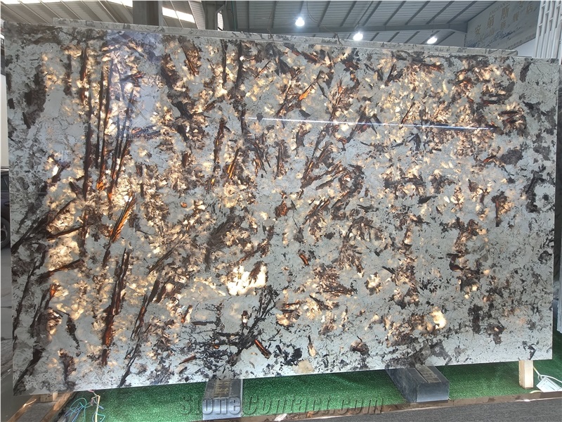 Customizable Splendor White Granite Natural Stone Slabs