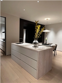Customized Natural Beige Travertine Kitchen Countertop