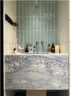 High Quality Crystal Blue Marble Bathroom Countertop High Quality Crystal Blue Marble Bathroom Countertop