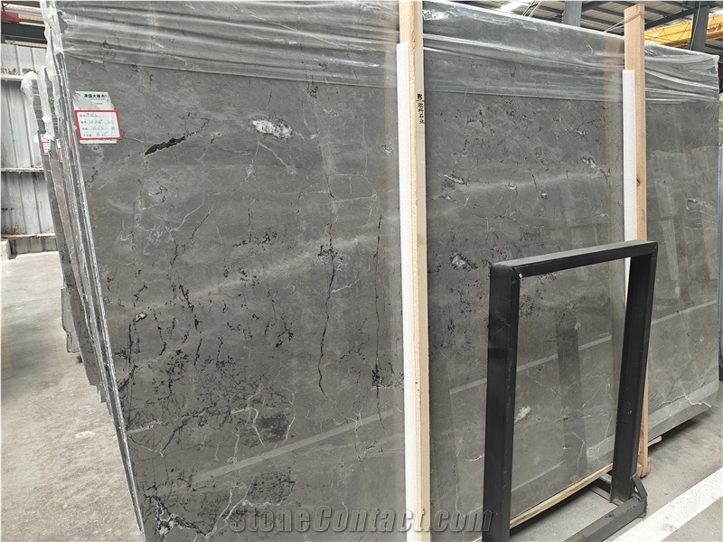 Low Price Promotion Modern Luxury Gray Marble Slab Tiles