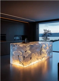 Lumi Stone Island Customizable Kitchen Countertop