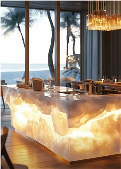 Lumi Stone Island Customizable Kitchen Countertop