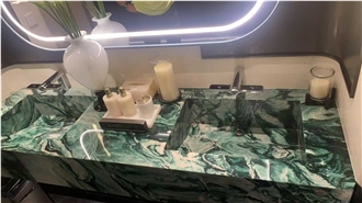 Luxury Green Norway Verde Lapponia Quartzite Slab Tiles