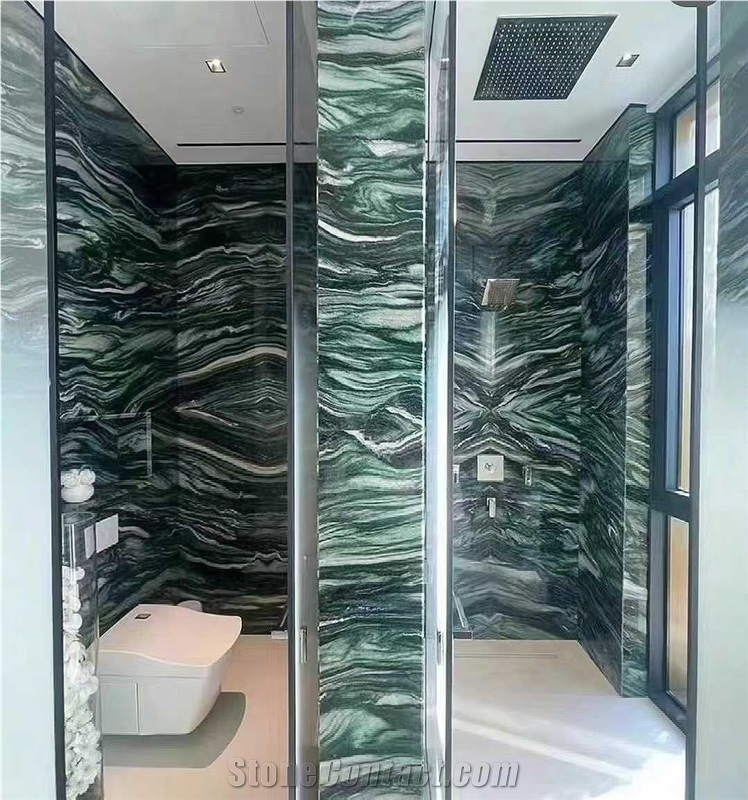 Luxury Green Norway Verde Lapponia Quartzite Slab Tiles