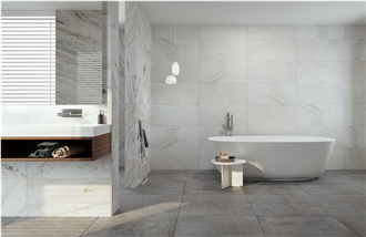 Modern Design Polished Jiashi White Marble Veins Wall Tiles