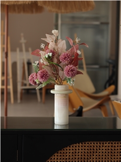 Modern Simplicity White Onyx Stone Vase Home Decor Products