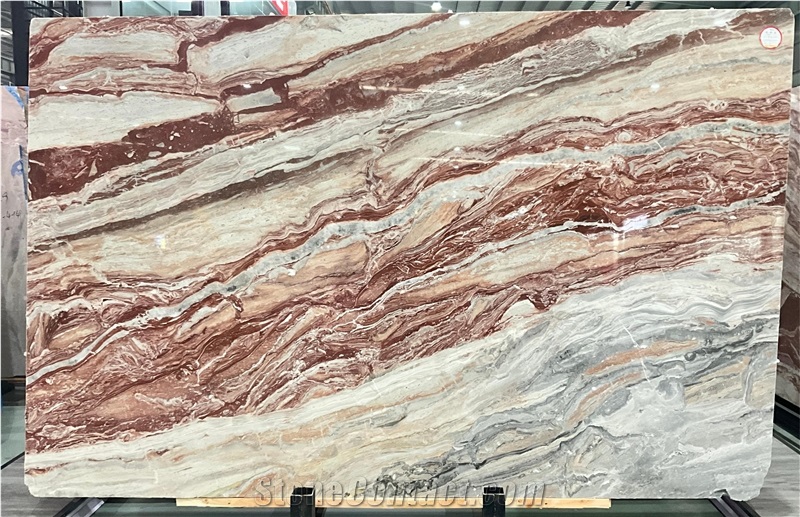 Monica Red Marble Slabs