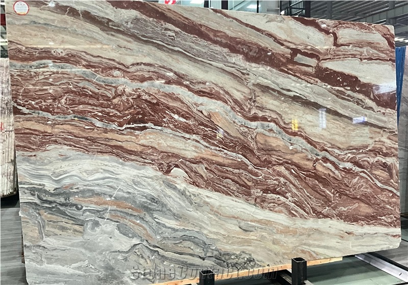 Monica Red Marble Slabs
