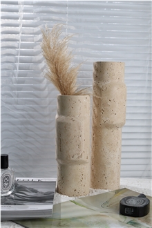 Natural Travertine Flower Vase Home Decor Products