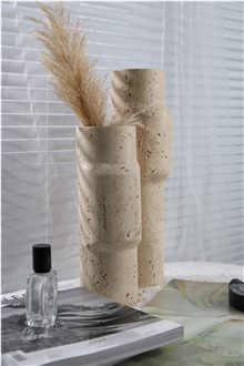 Natural Travertine Flower Vase Home Decor Products