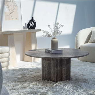 Natural Travertine Living Room Coffee Table