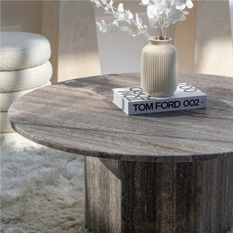 Natural Travertine Living Room Coffee Table