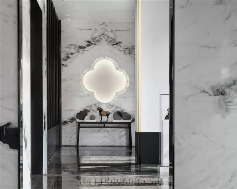 Panda White Marble Slabs For Home Wall And Floor Decoration