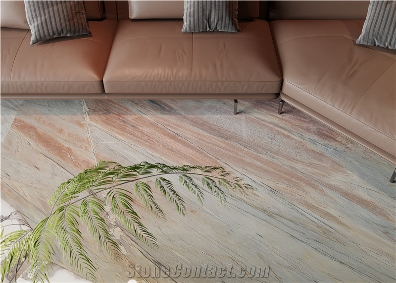 Paradise Blue Quartzite Slabs
