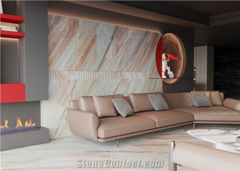 Paradise Blue Quartzite Slabs
