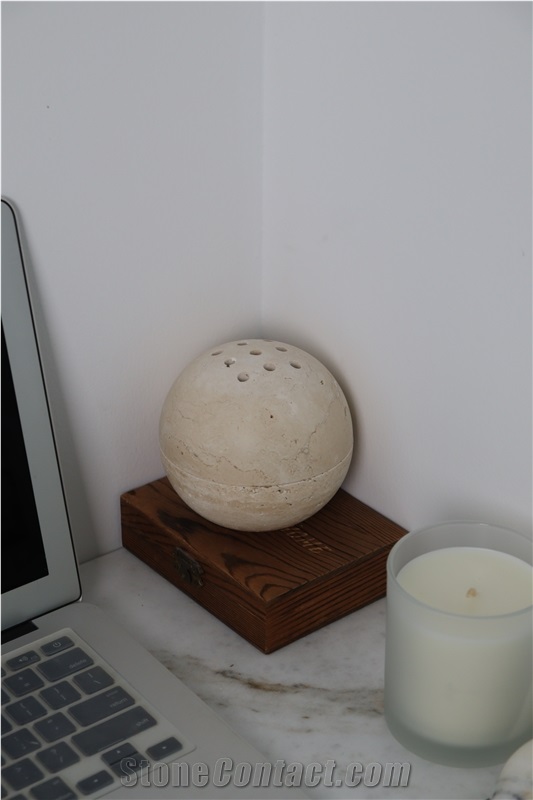 Romano Travertine Spherical Aromatherapy Home Decor Products