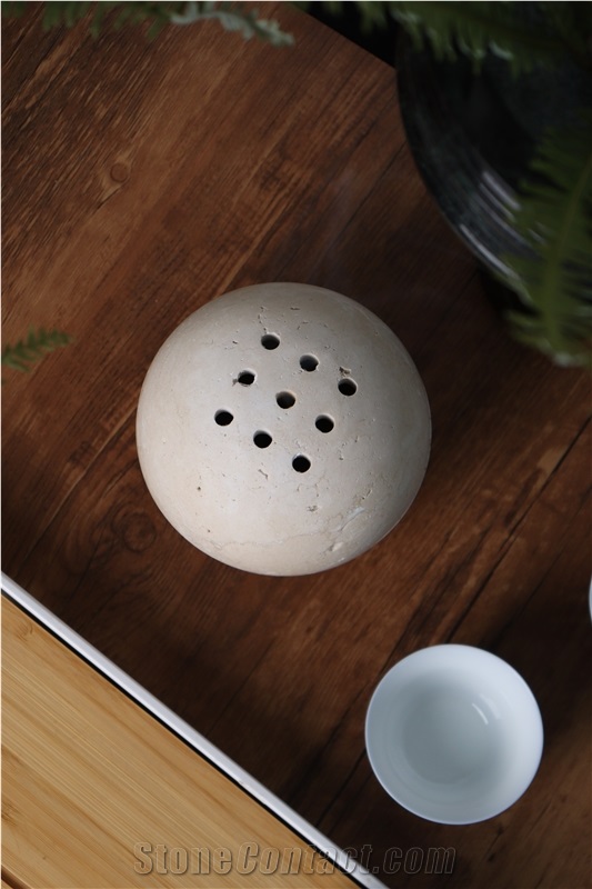 Romano Travertine Spherical Aromatherapy Home Decor Products