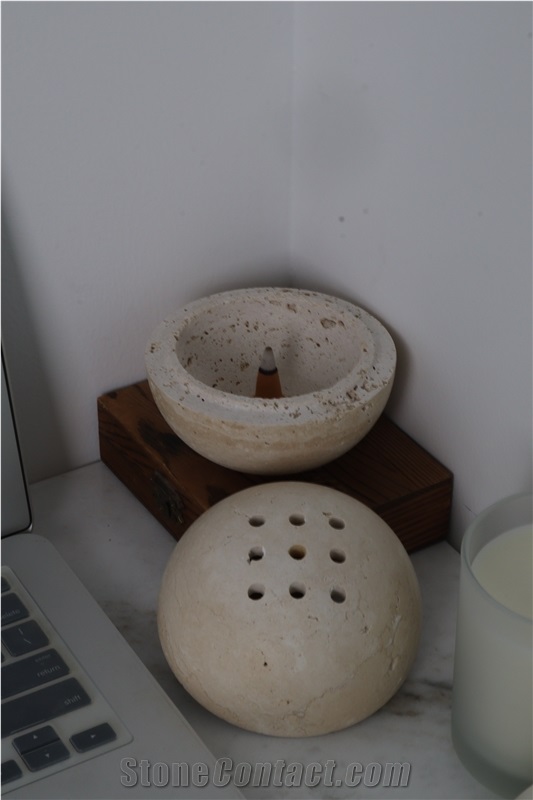 Romano Travertine Spherical Aromatherapy Home Decor Products