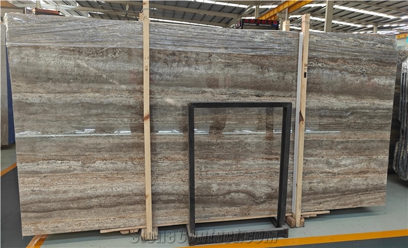 Silver Travertine Slabs