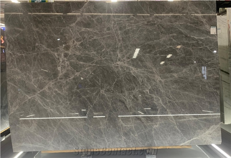 Simple Emperador Gray Marble Slabs For Villa Floor